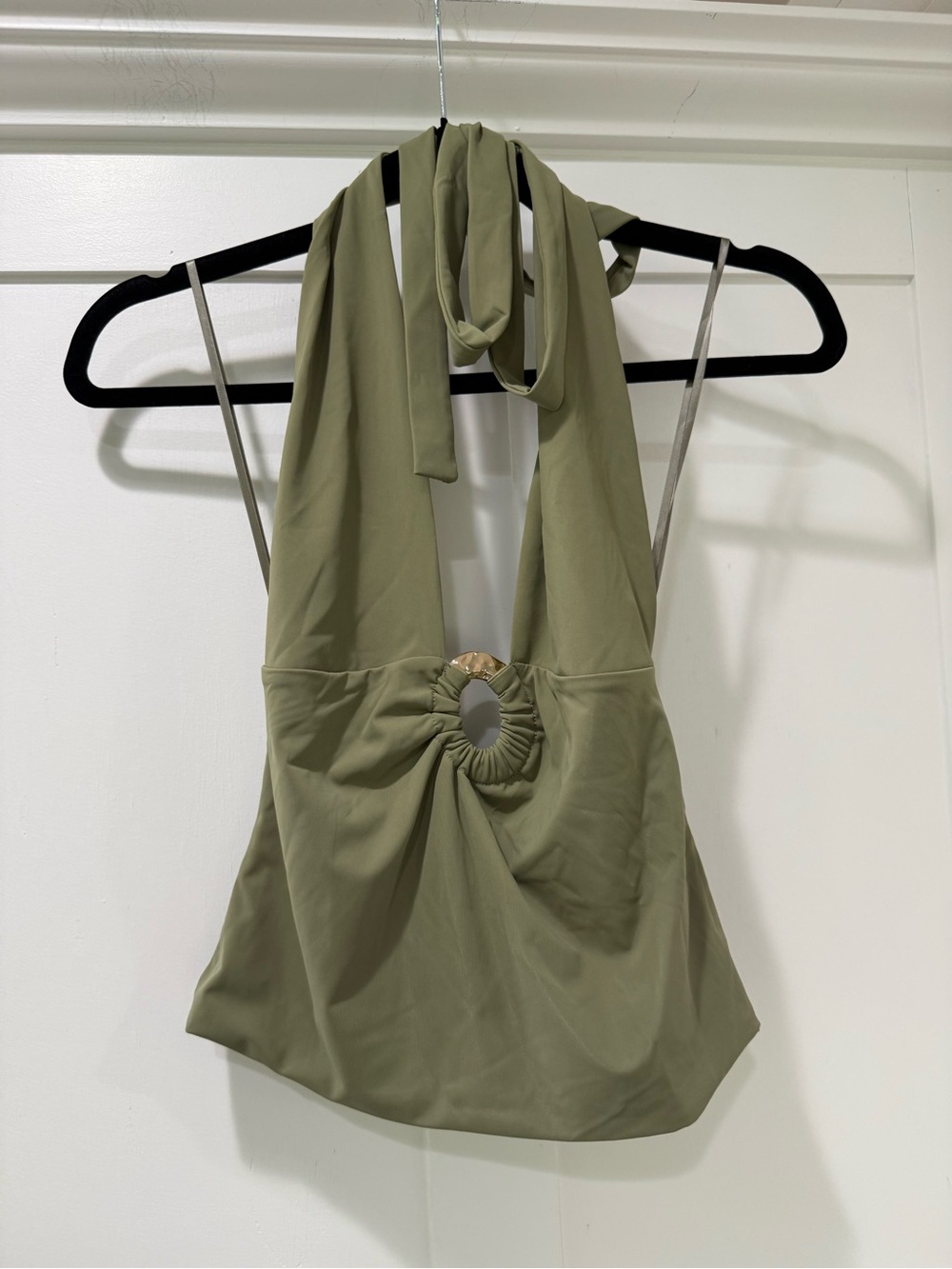 Edikted Olive Green Halter Top